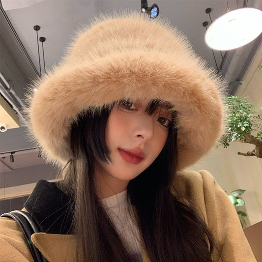 High-end Face-looking Small Warm Ear Protection Mink Hat For Women