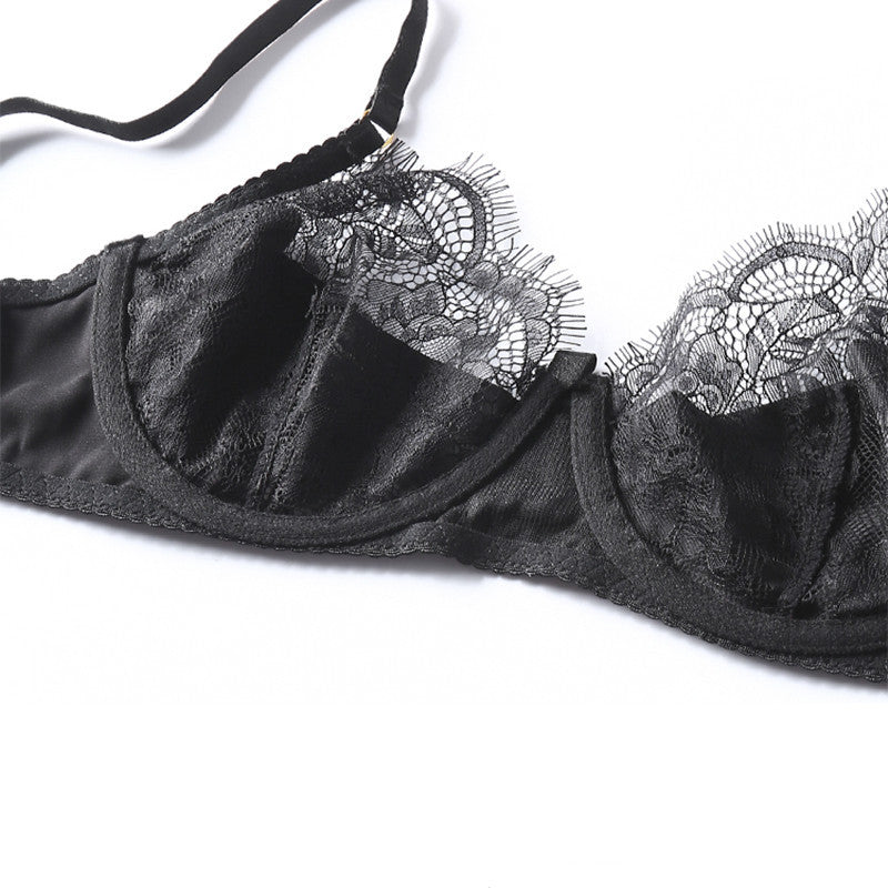 European And American Ultra-thin Chest-flattering Small Gathering Bra